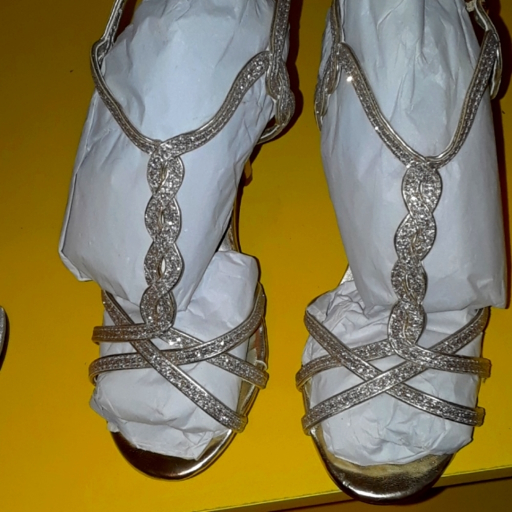 Gold sandals by touch up. New never worn.  Size 5M